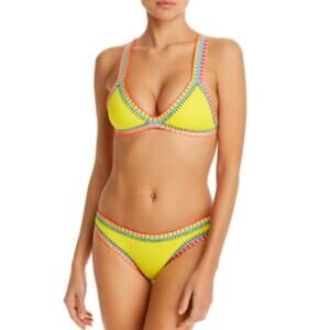 NEW Ferrarini Platinum Inspired by Solange Whipstitched Bikini Size Large